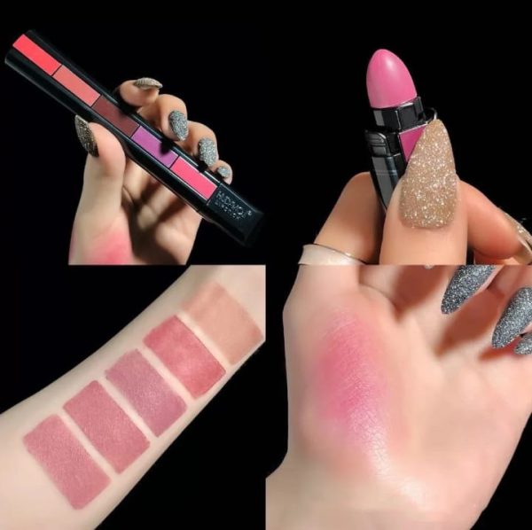 Huda Beauty 5-in-1 Nude Matte Lipstick Set – Long Lasting & Waterproof