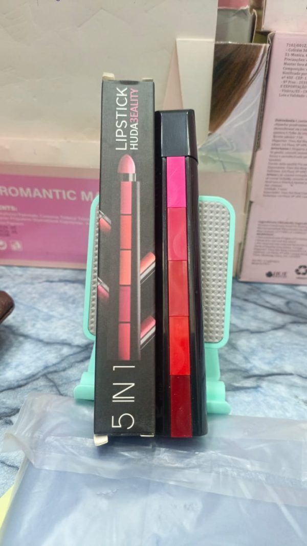 Huda Beauty 5-in-1 Nude Matte Lipstick Set – Long Lasting & Waterproof