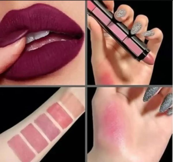 Huda Beauty 5-in-1 Nude Matte Lipstick Set – Long Lasting &amp; Waterproof