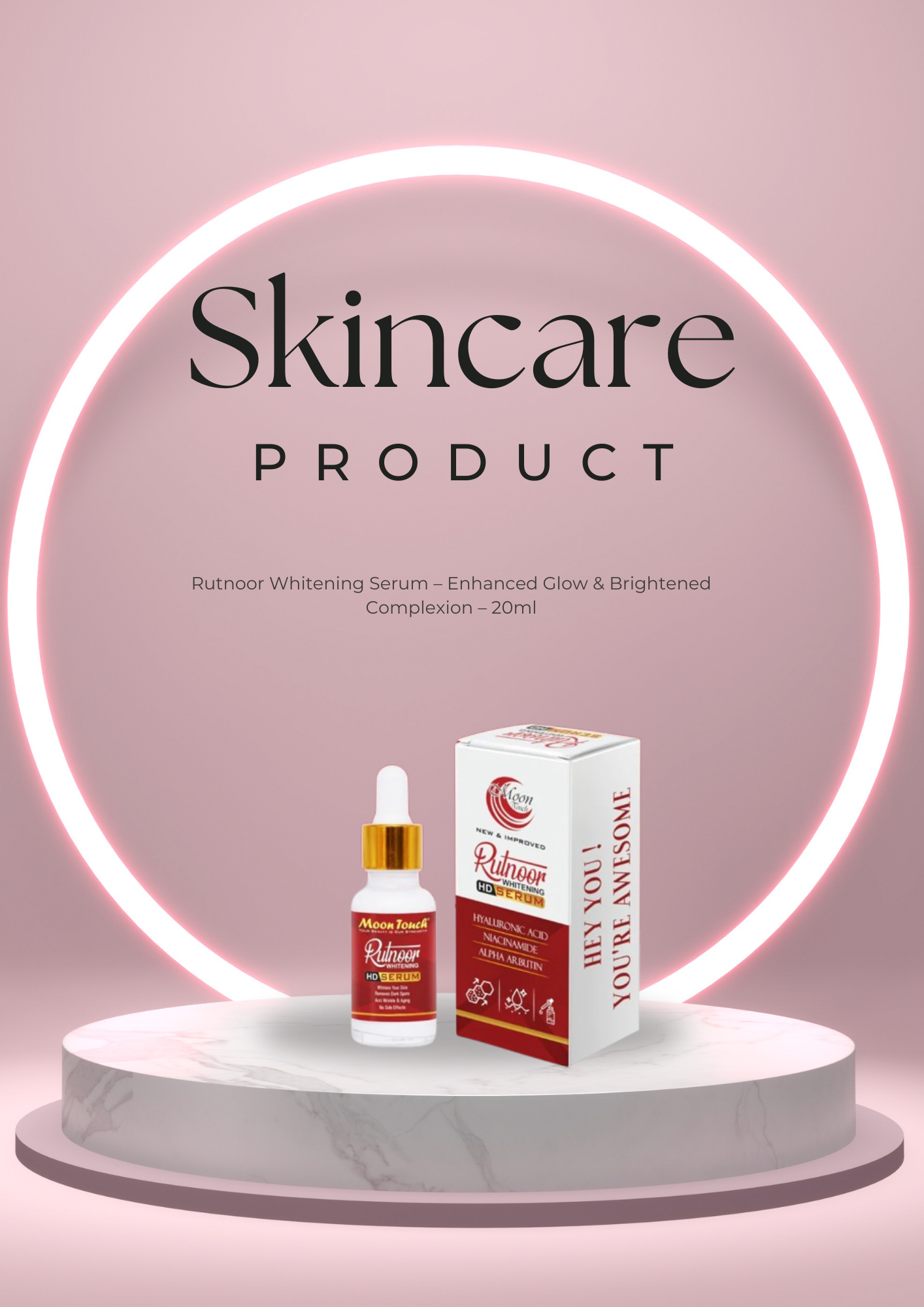 Rutnoor Whitening Serum – Enhanced Glow &amp; Brightened Complexion – 20ml