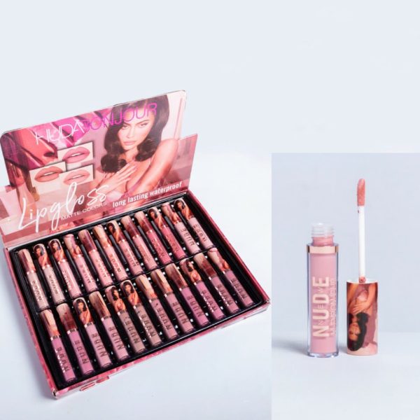 Pack of 5 Nude Matte Lip Gloss – Long Lasting &amp; Waterproof